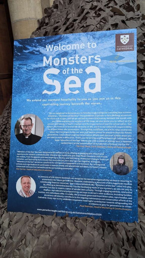 Photos of our visit to the Monsters of the Sea exhibition.